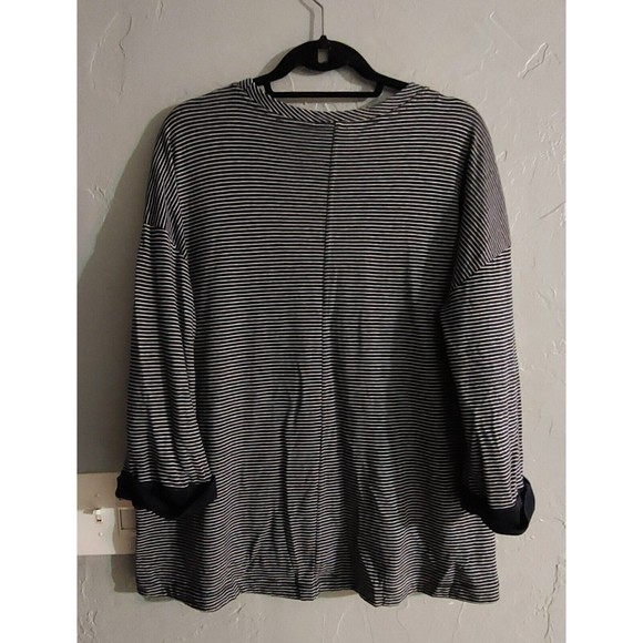 J.jill Tops Women Size L, 3/4  Sleeve, Striped, Blue ,white, Cotton, Rayón,... - Picture 3 of 7